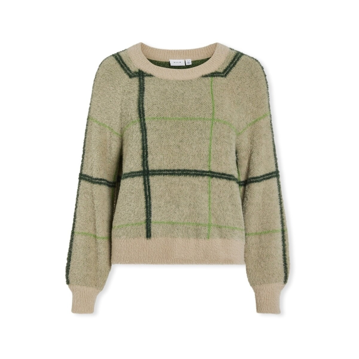 Vila  Hallo New Knit - Doeskin/Scarab  Zelená