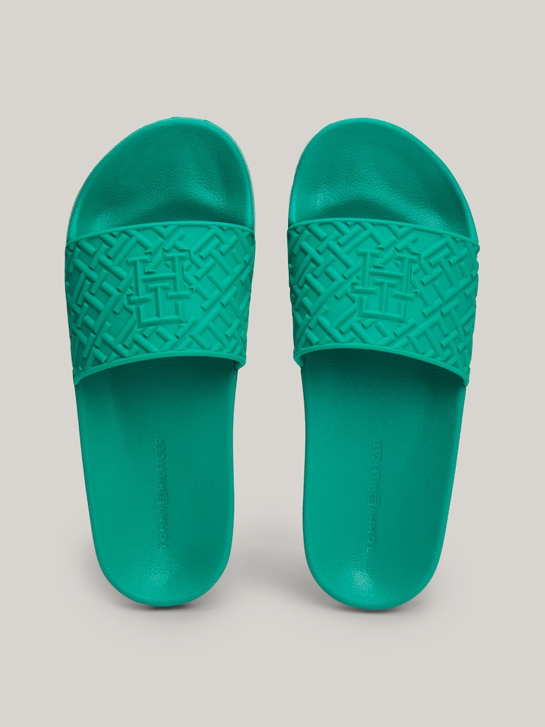 TOMMY HILFIGER TH MONOGRAM POOL SLI Dámské pantofle 41 EU FW0FW06987L4B