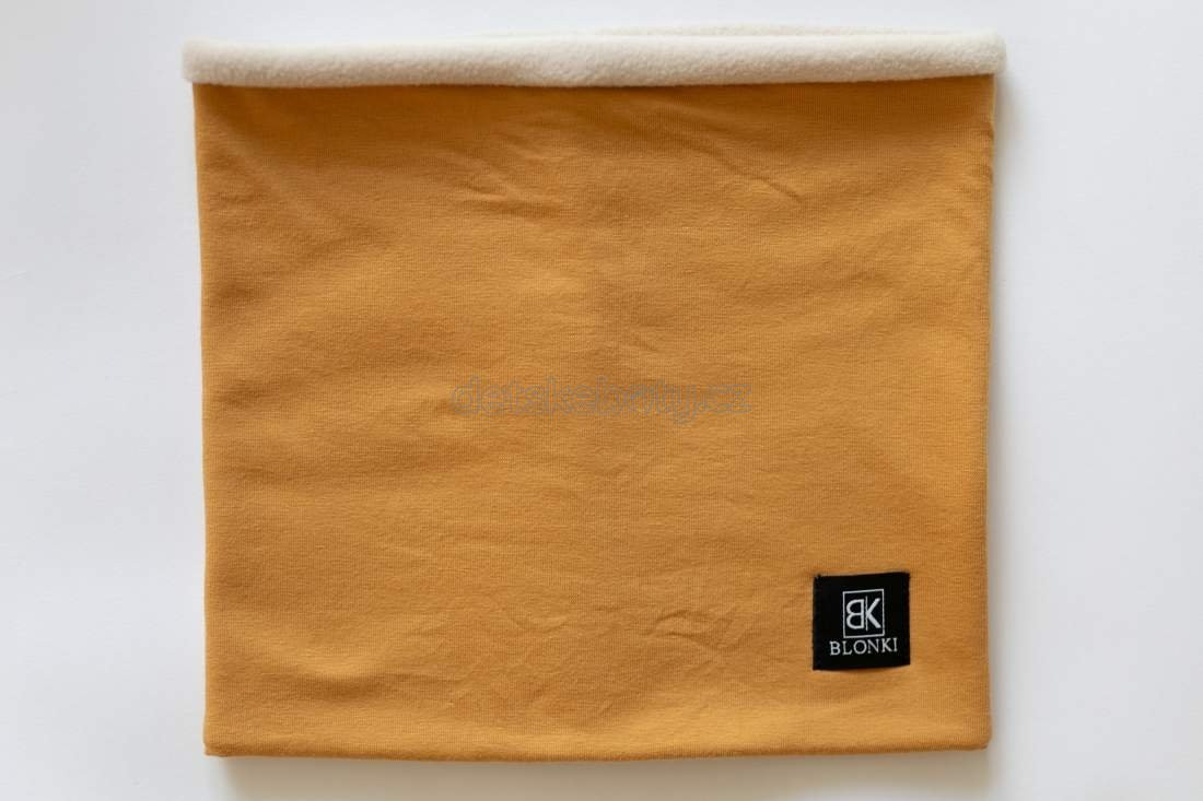 Zimní čepice Blonki nákrčník okrový zimní Velikost: S