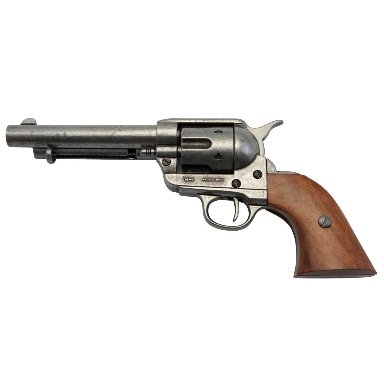 Replika revolveru Colt Peacemaker 5,5 USA 1873 nikl - stříbrná-hnědá