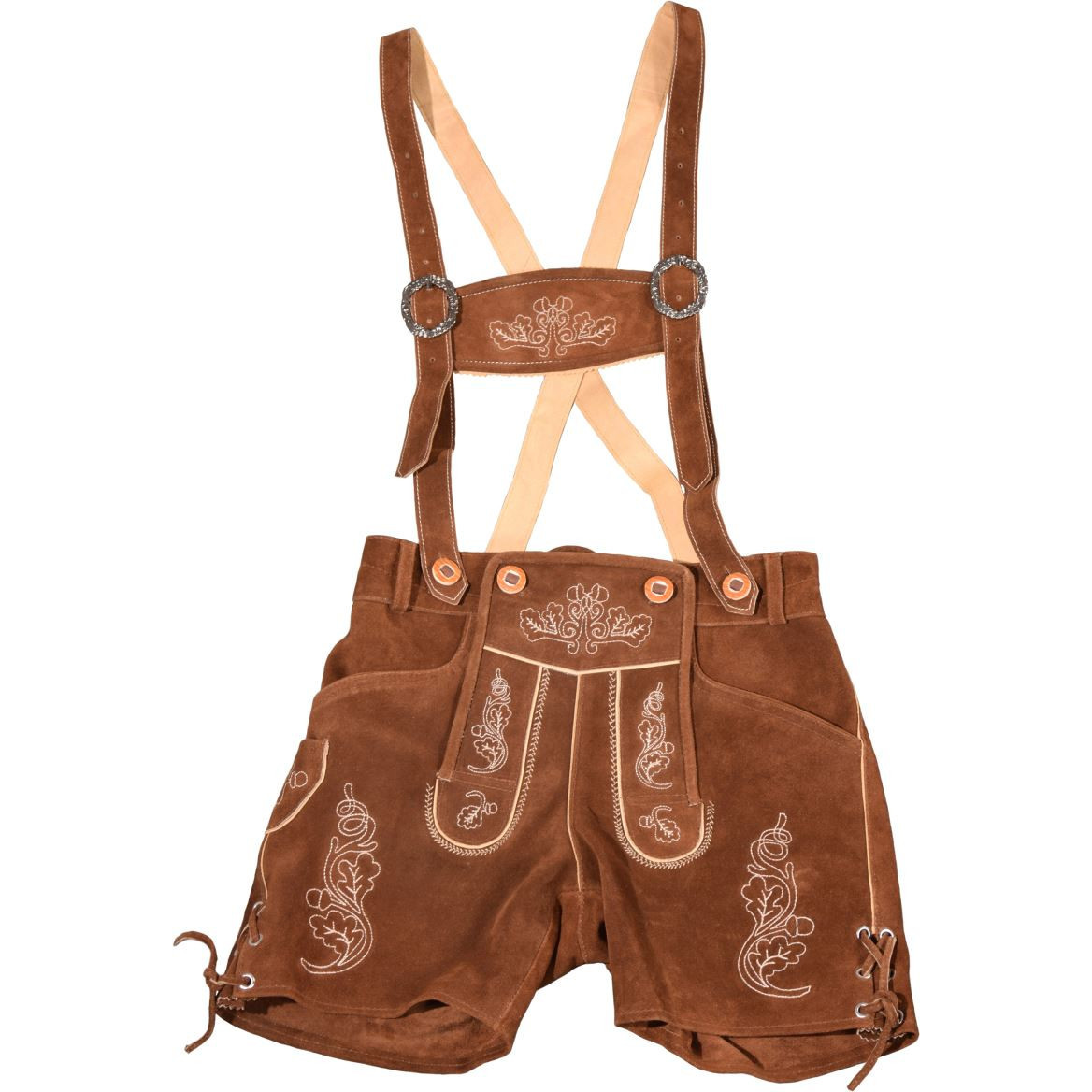 Kraťasy dámské kožené bavorské Marjo Karl - světle hnědé, S