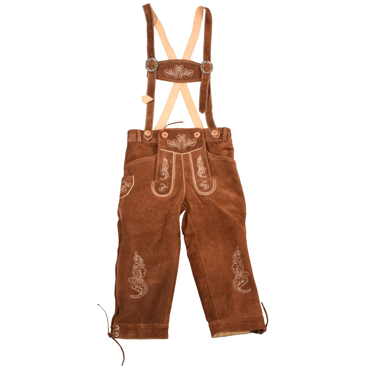 Kalhoty dámské kožené bavorské Marjo Karl - světle hnědé, S