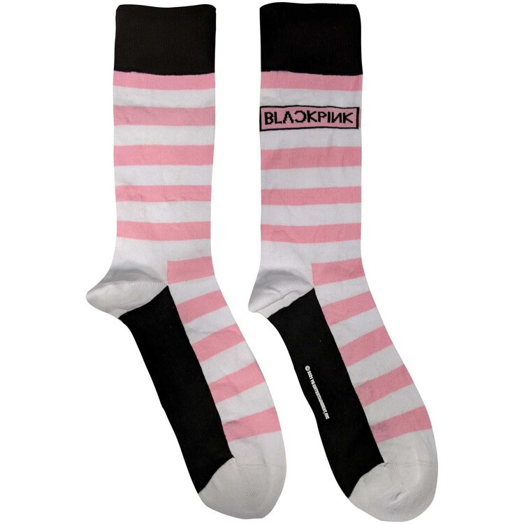 ROCKOFF Ponožky Blackpink - Stripes & Logo, 40 - 45 (UK 7 - 11)