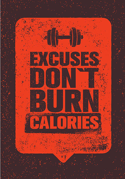 subtropica Ilustrace Excuses Don't Burn Calories. Gym Fitness, subtropica, 26.7 × 40 cm