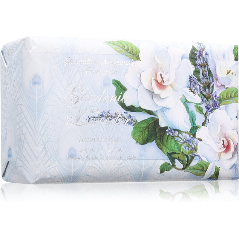 Saponificio Artigianale Fiorentino Gardenia and Lavender Scented Soap přírodní tuhé mýdlo 300 g