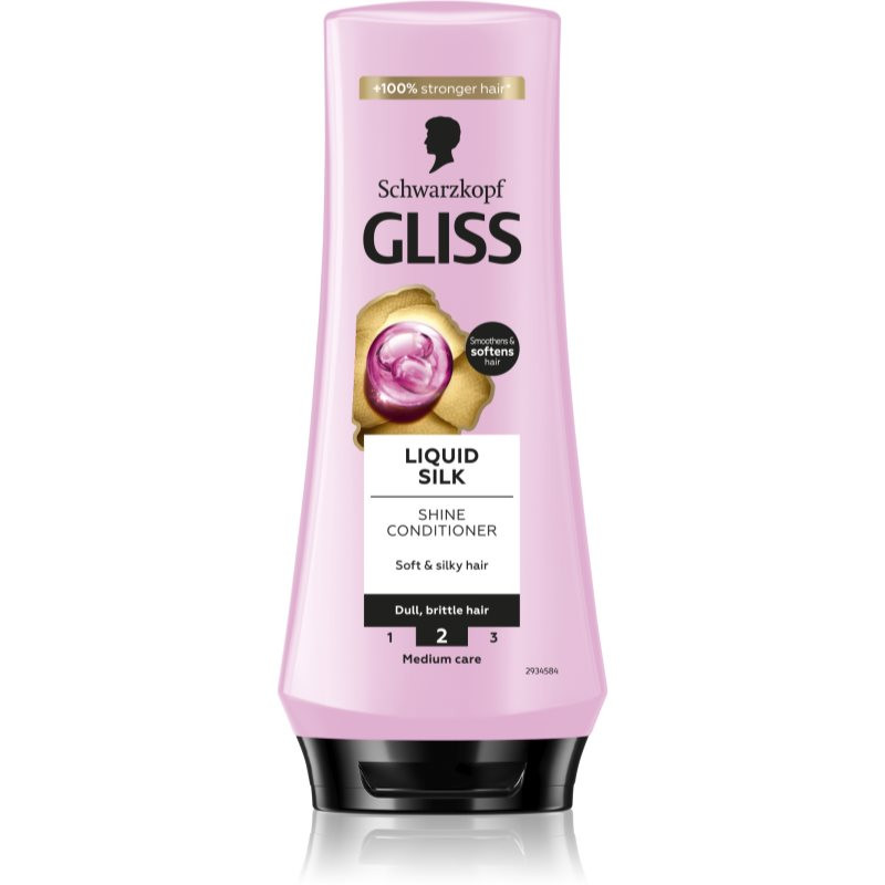 Schwarzkopf Gliss Liquid Silk regenerační balzám pro posílení a lesk vlasů 200 ml