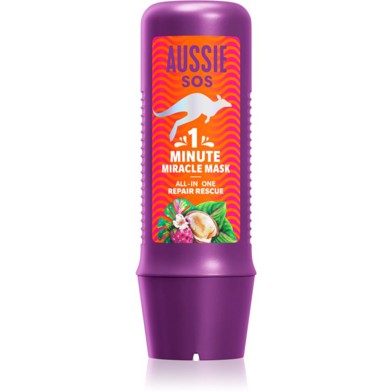 Aussie 1 Minute Miracle Repair Rescue intenzivně vyživující maska pro suché a poškozené vlasy 250 ml