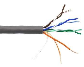 Uniview Kabel UTP kat. 5e kulatý, Eca, OFC, 305m, drát, tmavě šedý