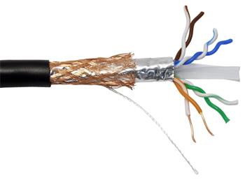 Uniview Kabel SF/UTP kat. 6 kulatý, 305m, drát, AWG23, UL, černý
