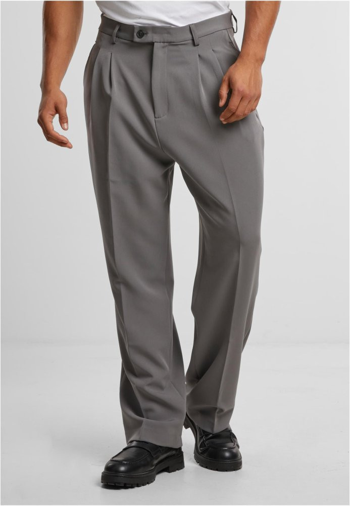 Double Pleated Dressed Pants - cloudgrey 28