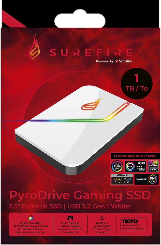 Surefire externí paměťový disk Pyrodrive Gaming Ssd 1 Tb 53692