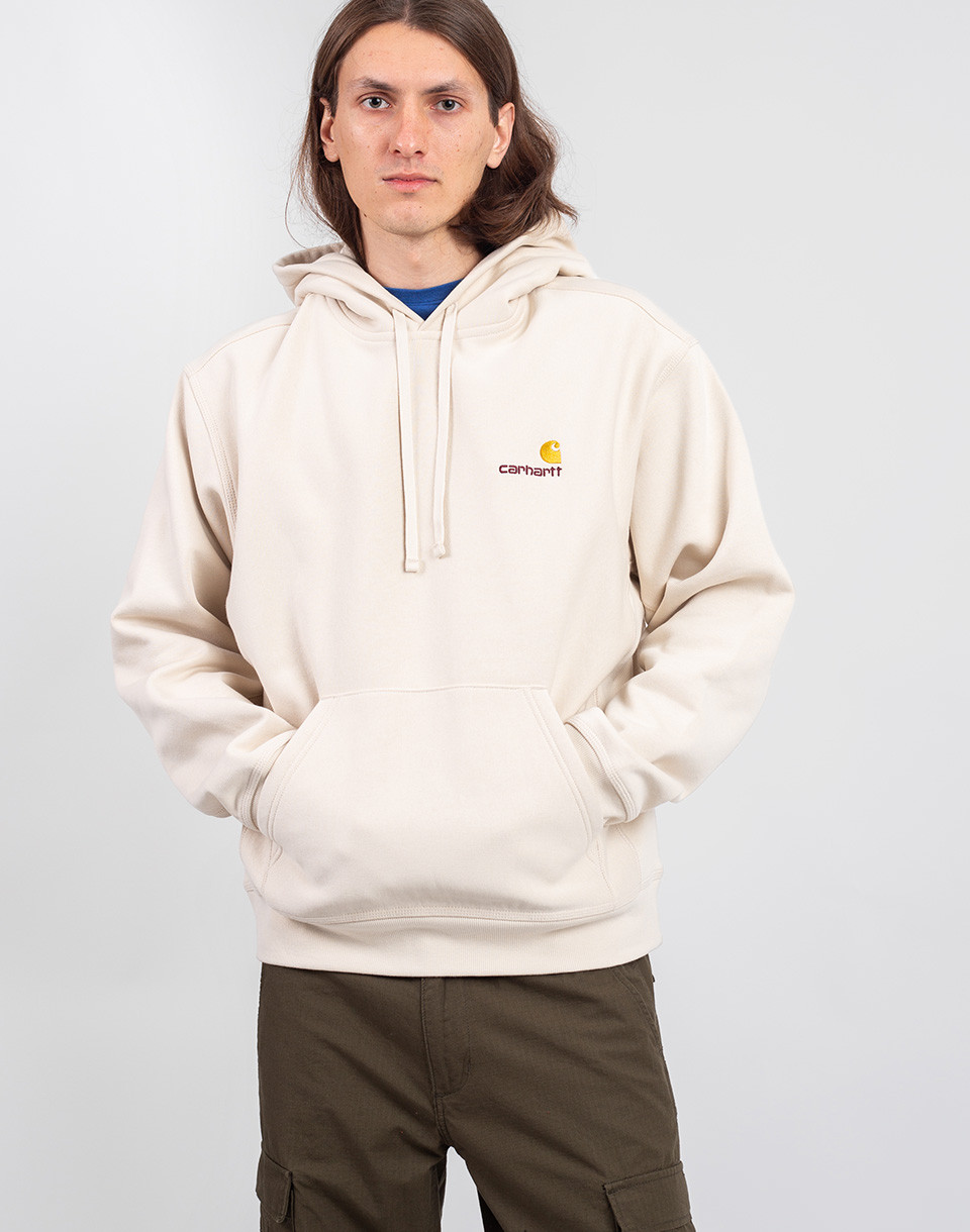 Carhartt WIP Hooded American Script Sweat Moonbeam M