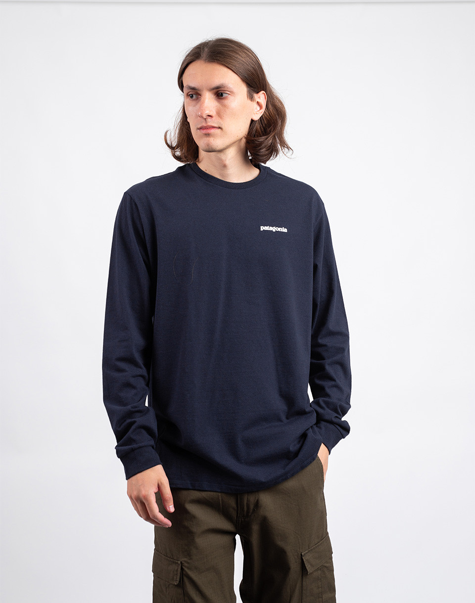 Patagonia M's L/S P-6 Logo Responsibili-Tee New Navy S