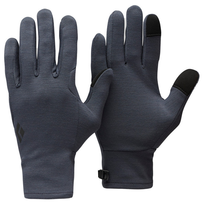 Rukavice Black Diamond Midweight Wool Liners Velikost rukavic: L / Barva: šedá