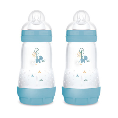 MAM Kojenecká láhev Easy Start Anti-Colic matt 2x 260 ml od 0 měsíců, slonová