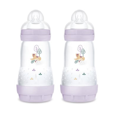 MAM Kojenecká láhev Easy Start Anti-Colic matt 2x 260 ml od 0 měsíců, Tiger