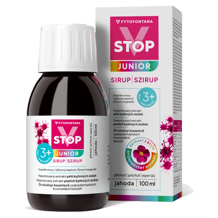 V-STOP JUNIOR sirup jahoda 100 ml