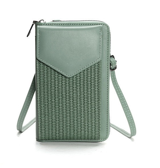 Kabelka TopQ Twill na mobil s popruhem zelená 129698