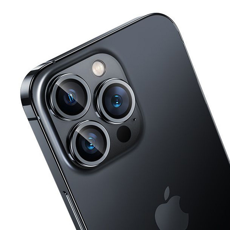 Tvrzené sklo Benks DR Sapphire Lens Protector na fotoaparát pro iPhone 16 Pro-16 Pro Max (3 kusy) černé