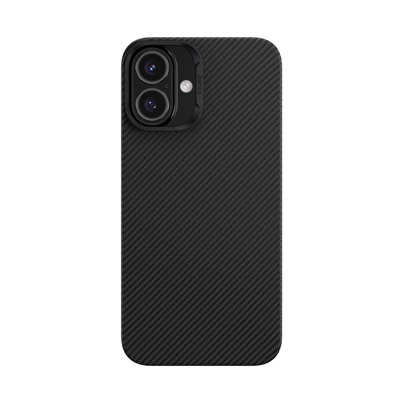 Zadní kryt Benks Magnetic Armor Pro Kevlar PC Frame 600D pro iPhone 16 Plus černý