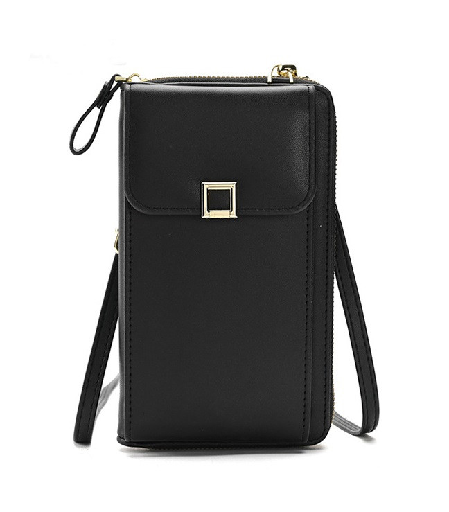 Kabelka TopQ Golden Grace na mobil s popruhem černá 129591