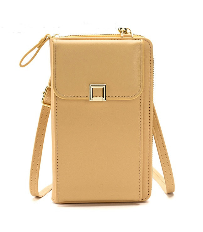 Kabelka TopQ Golden Grace na mobil s popruhem hořčicová 129590