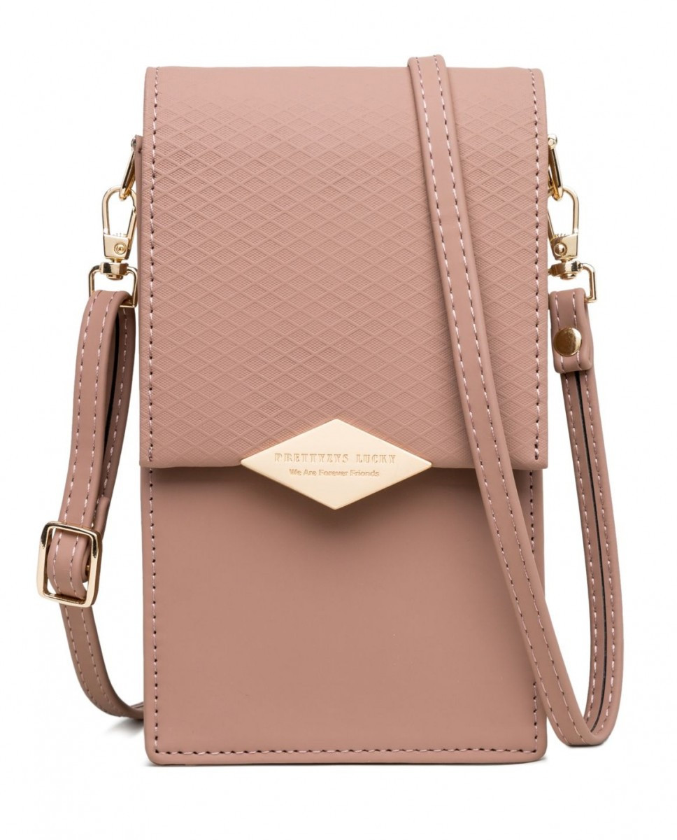 Kabelka TopQ Business na mobil s popruhem starorůžová 129536