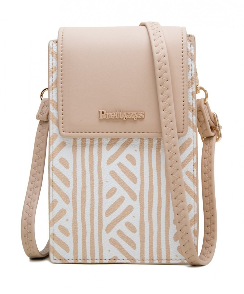 Kabelka TopQ Flap Tote na mobil s popruhem béžová 129340