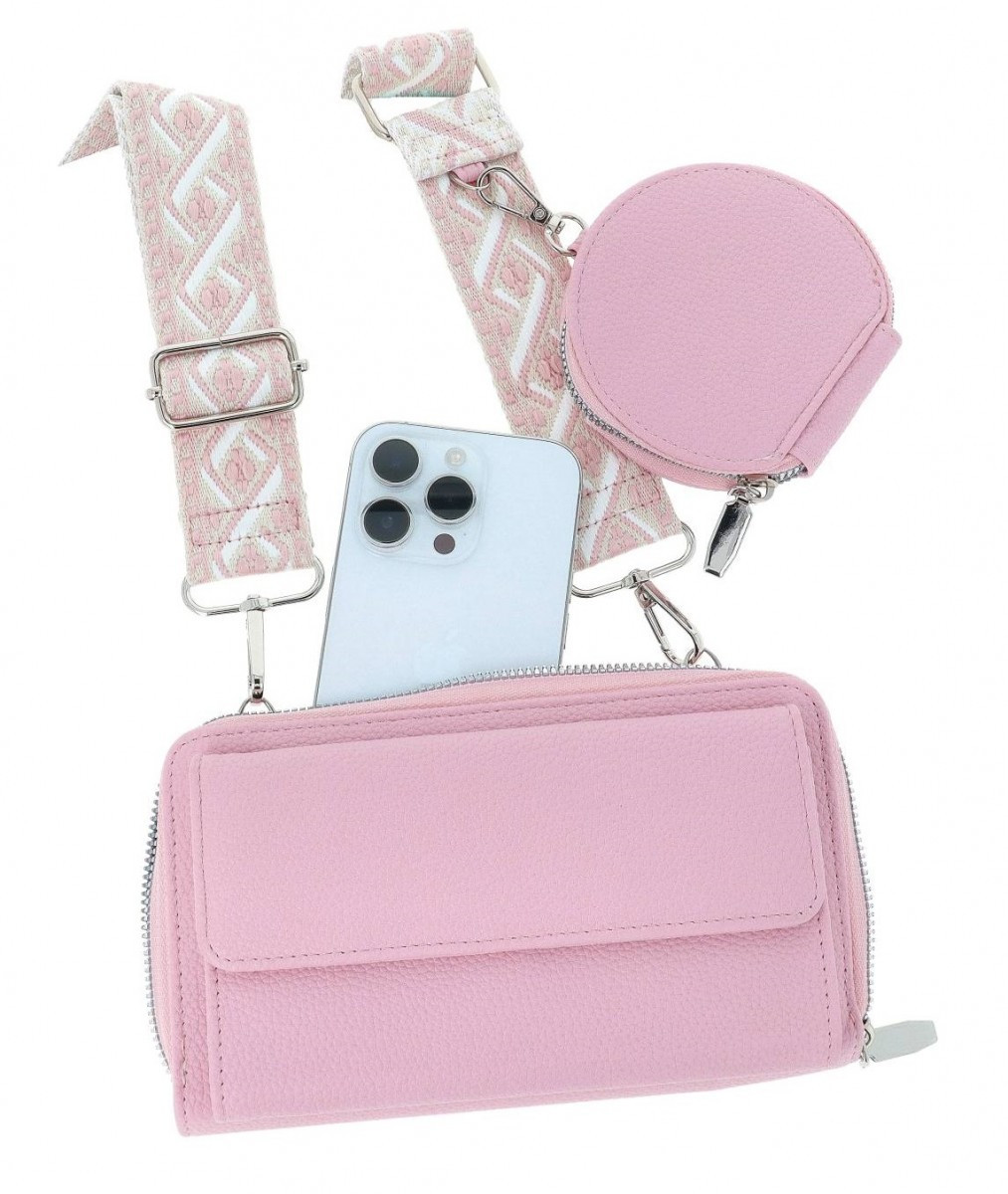 Kabelka TopQ Indigo na mobil s popruhem růžová 129236