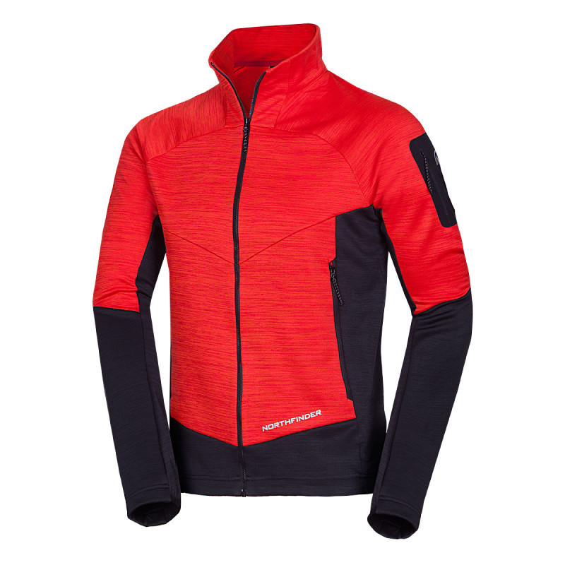 Northfinder GIACOMO pánská mikina red black MI-3841OR-361 Velikost: 2XL 8584153575667