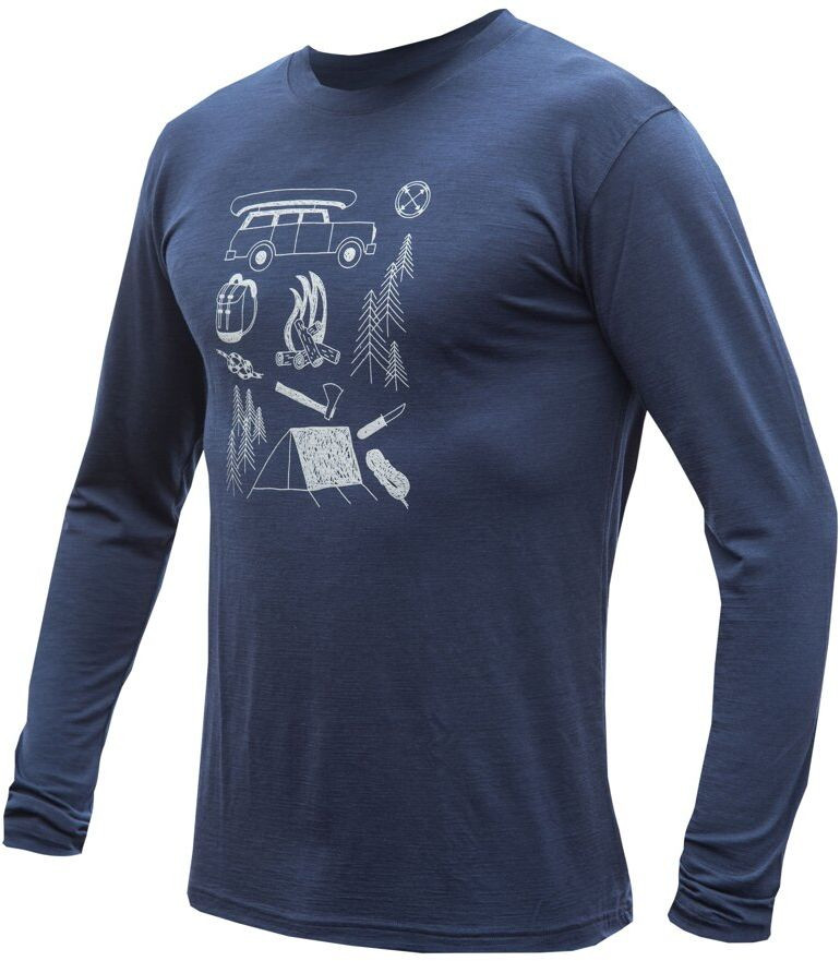 SENSOR MERINO ACTIVE OUTSIDE pánské triko dl.rukáv deep blue Velikost: S