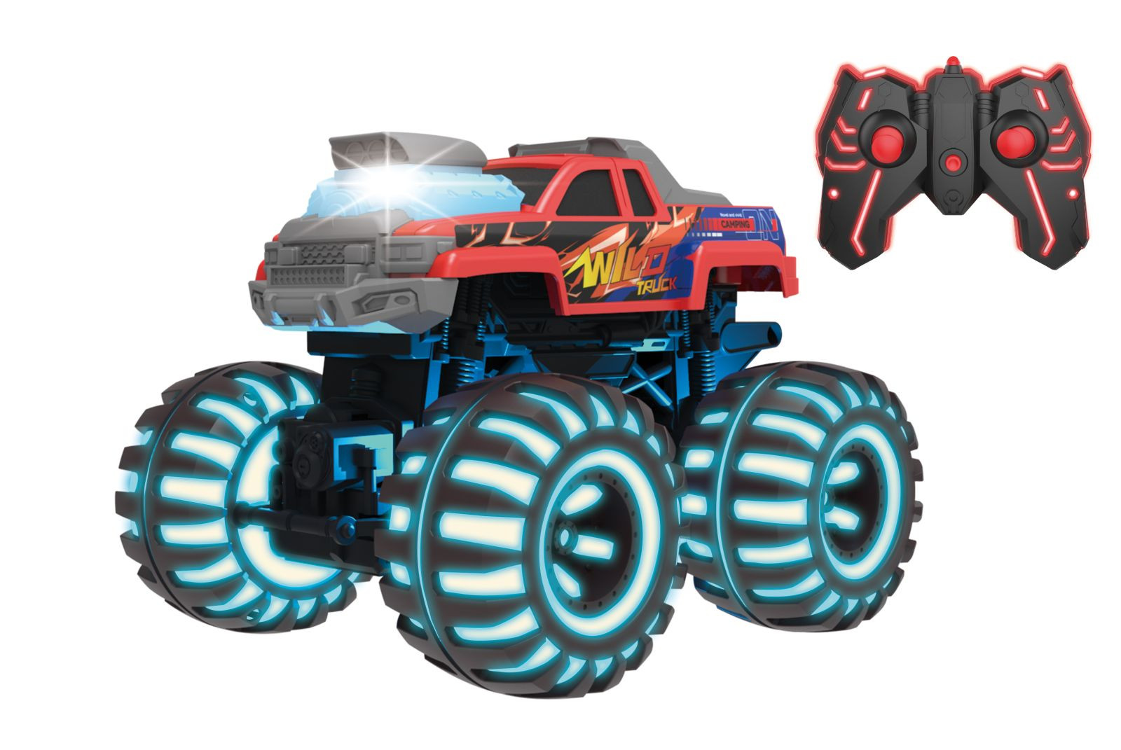 Auto Wild Truck RC se svítícími koly 26,5 cm