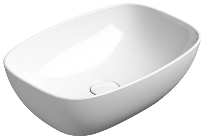 GSI NUBES keramické umyvadlo na desku 50x35cm, bílá ExtraGlaze