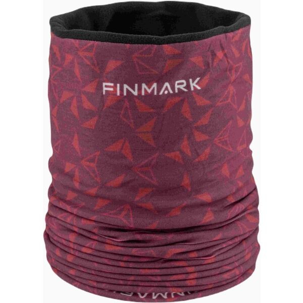 Finmark MULTIFUNCTIONAL SCARF WITH FLEECE Multifunkční šátek, vínová, velikost