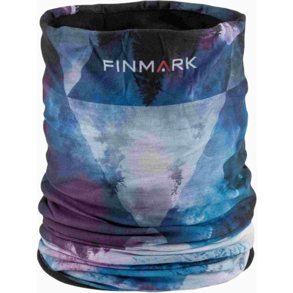 Finmark MULTIFUNCTIONAL SCARF WITH FLEECE Multifunkční šátek, modrá, velikost