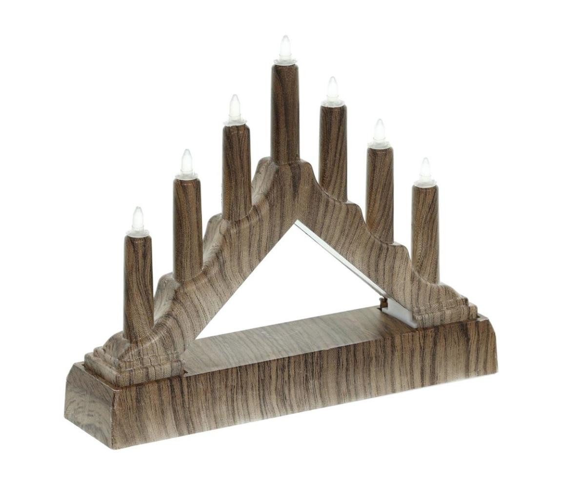 RXL 433 Vánoční dekorace svícen, 7LED, 2x AA baterie, WW