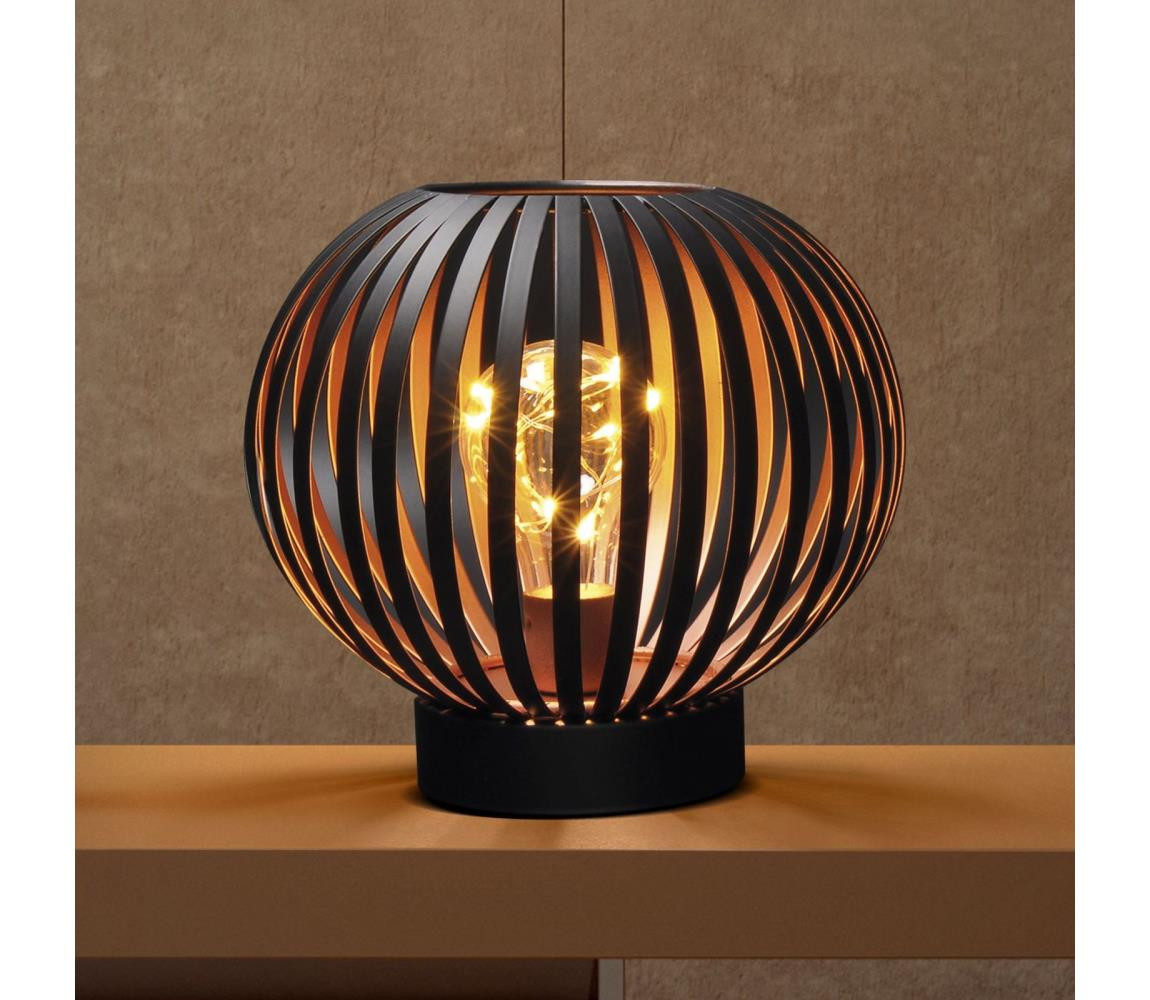 WO3102 - LED Dekorační stolní lampa LED/3xAA černá/měď
