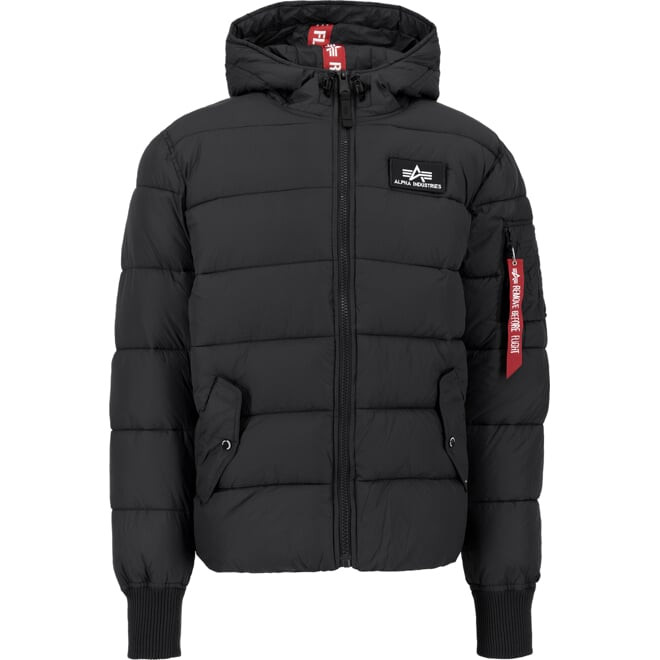 Alpha Industries Bunda  Hooded Puffer  FD černá S