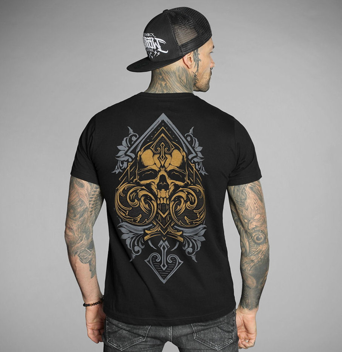 tričko pánské HYRAW - ACE OF SKULL S