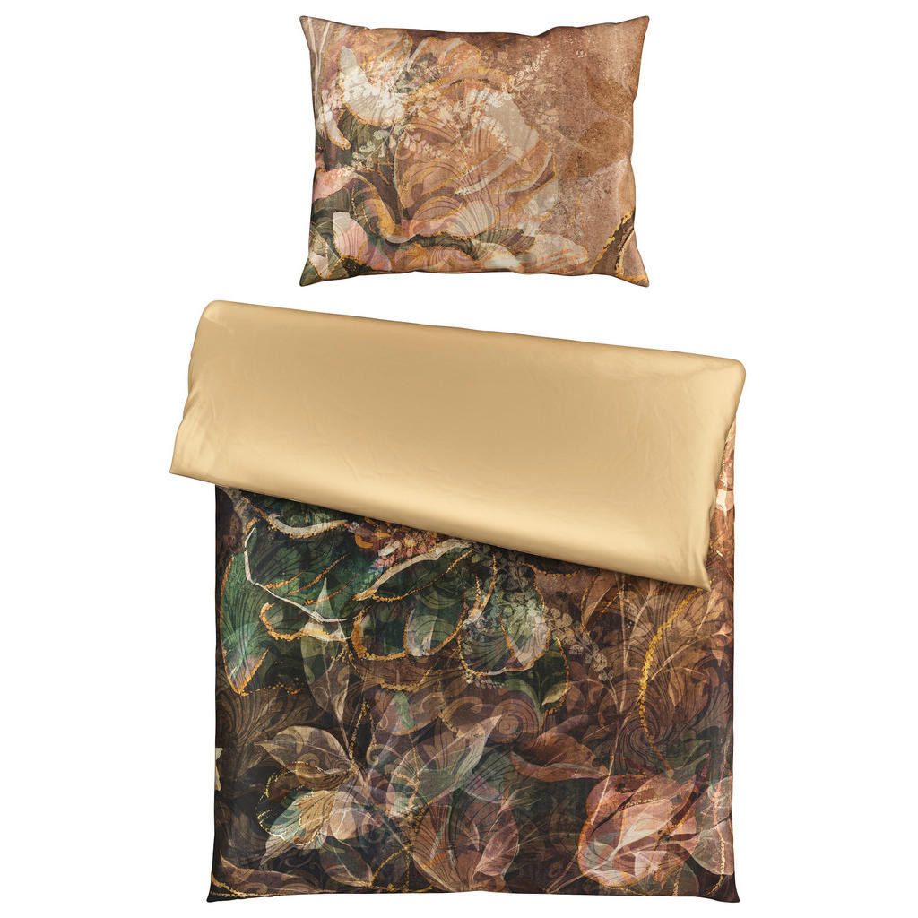 Esposa OBOUSTRANNÉ POVLEČENÍ, satén, šedohnědá, 140/200 cm