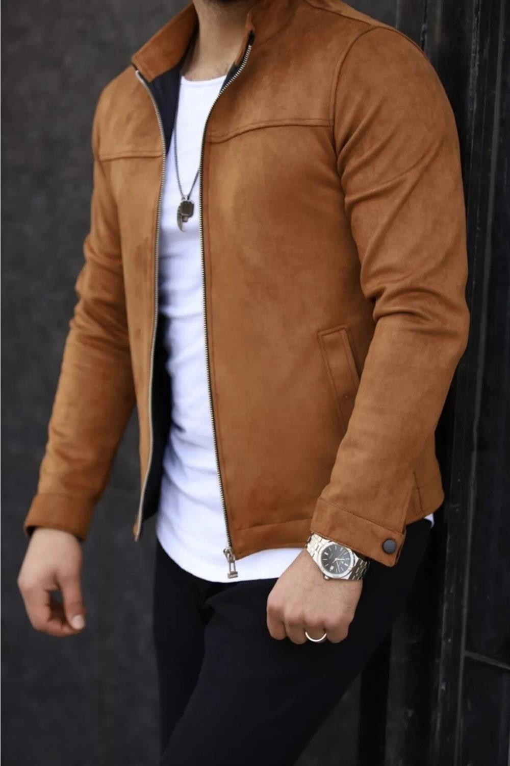 24285 Dewberry Suede Mens Jacket-TABA