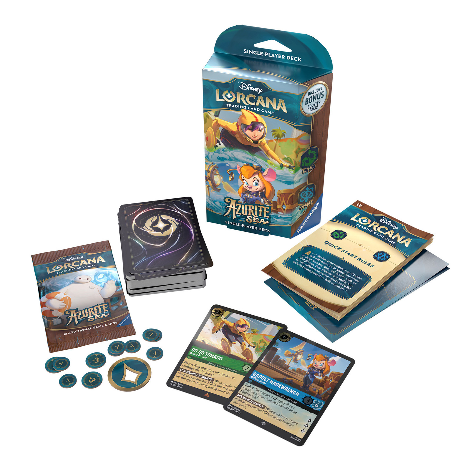 Ravensburger Disney Lorcana: Azurite Sea - Starter Deck Emerald & Sapphire