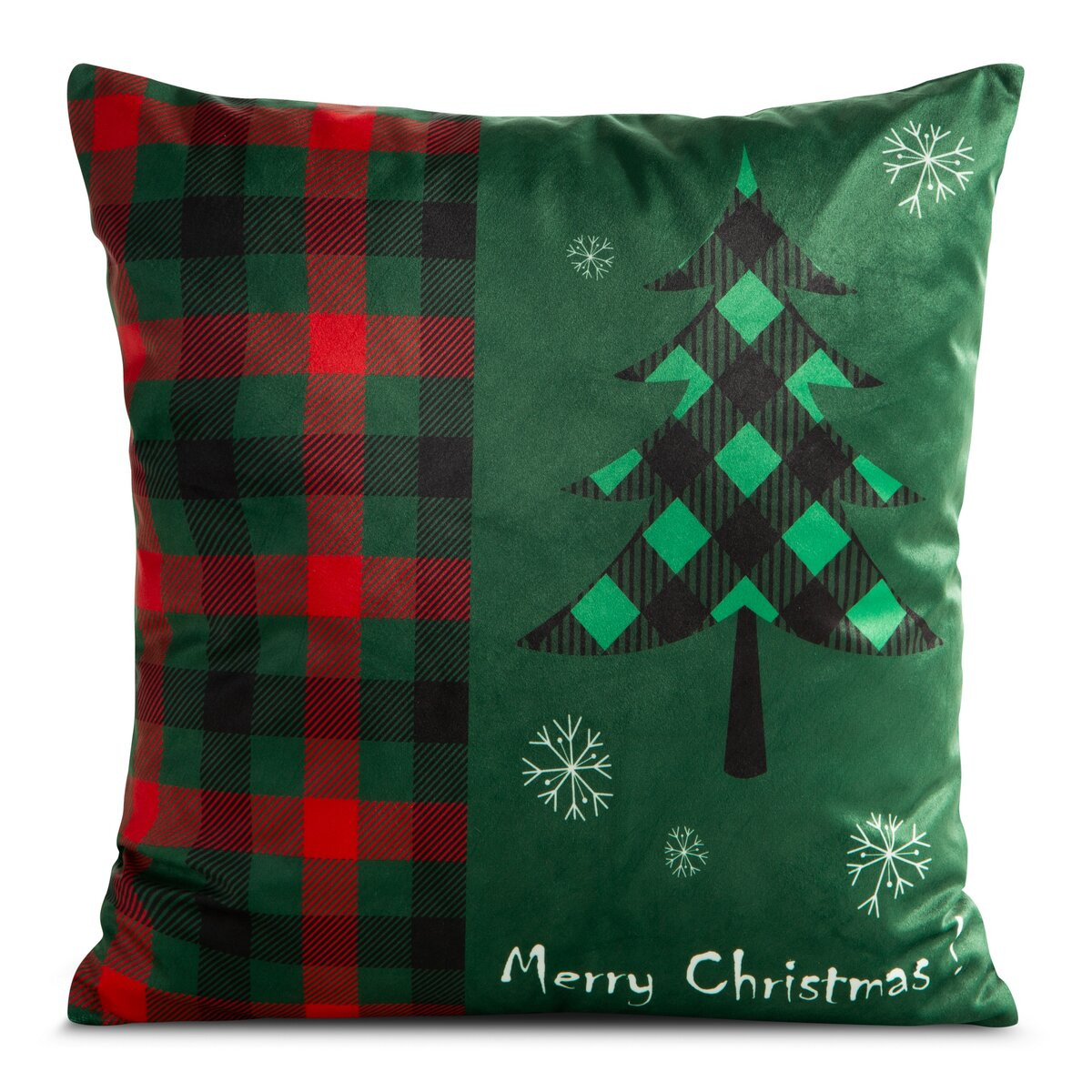 Vánoční polštář MERRY III. zelená 45x45 cm MyBestHome Varianta: Povlak na polštář, 45x45 cm