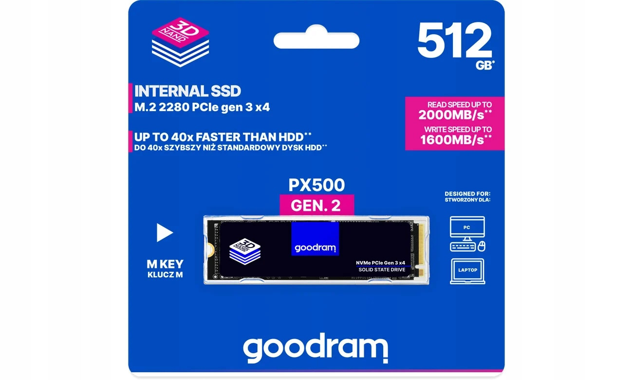 Ssd disk Goodram SSDPR-PX500-512-80-G2 512GB M.2 PCIe