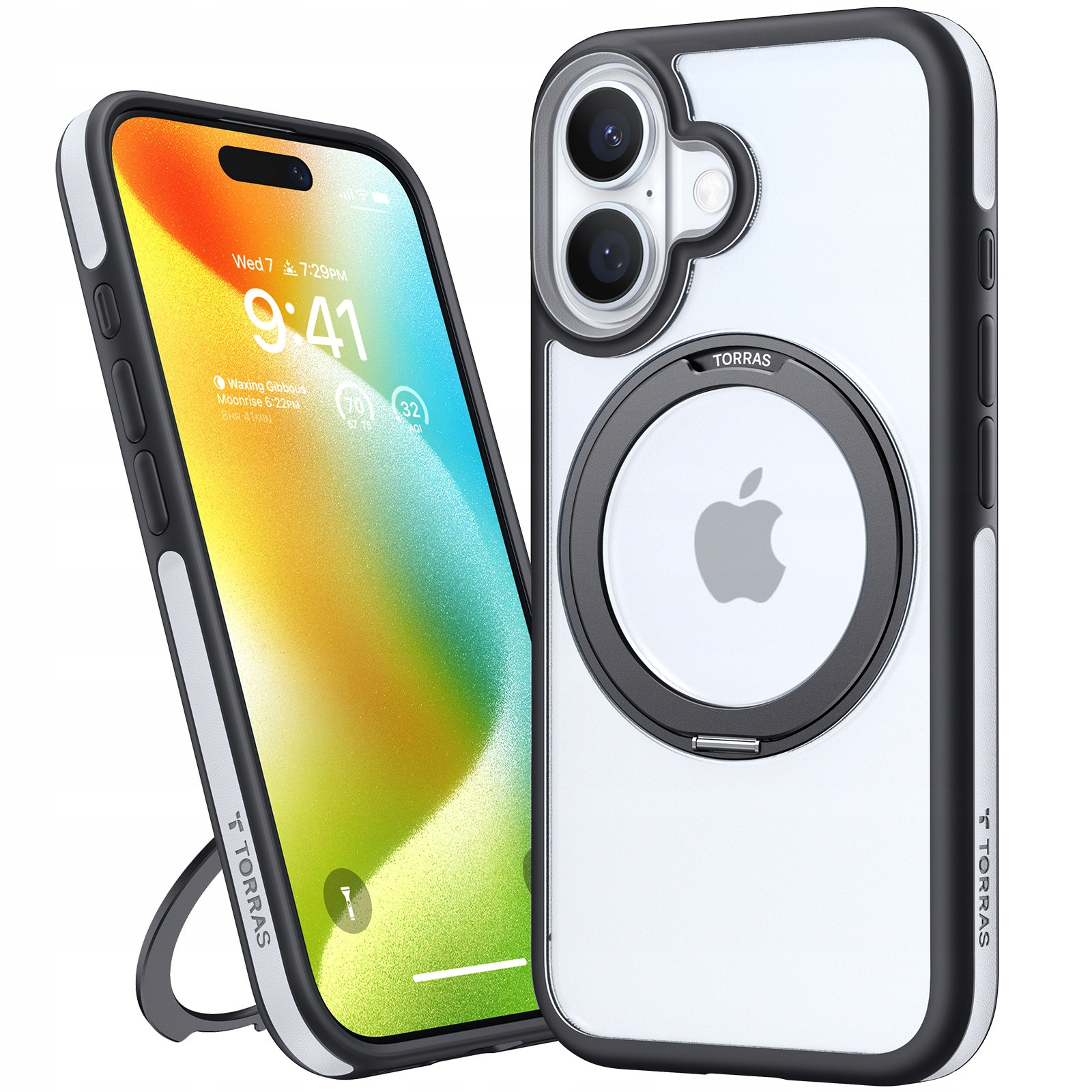 Torras Ostand R Fusion Pouzdro Case Magsafe pro telefon Iphone 16 se stojánkem