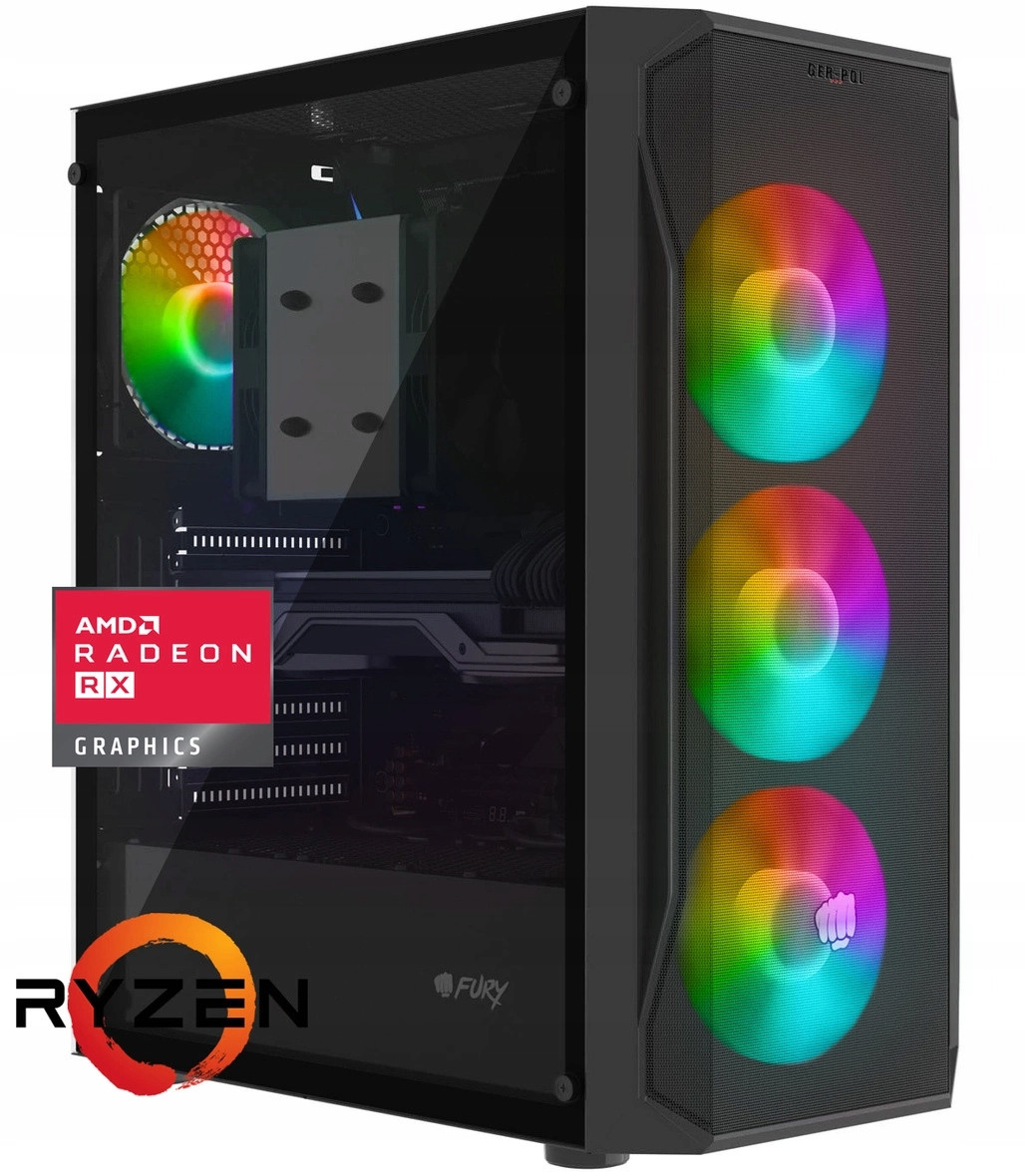 Počítač Gaming Ger-pol Ryzen 5 5500 Rx 6600 32GB DDR4 Ssd 1TB Windows 11