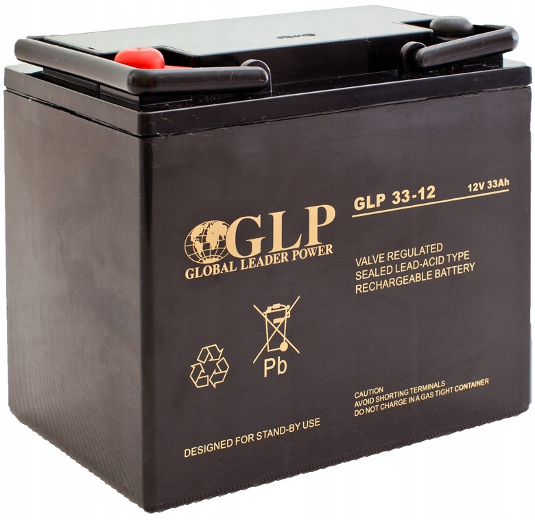 Akumulátor Baterie Agm Vrla Glp 33AH 12V GLP33-12 GLP33 Vozíky Vozidla Ups