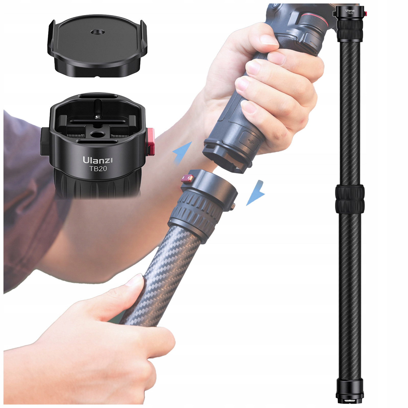 Teleskopický monopod 61,5cm CLAW-Quick Ulanzi TB20 pro Gimbal Dji RS2 RS3