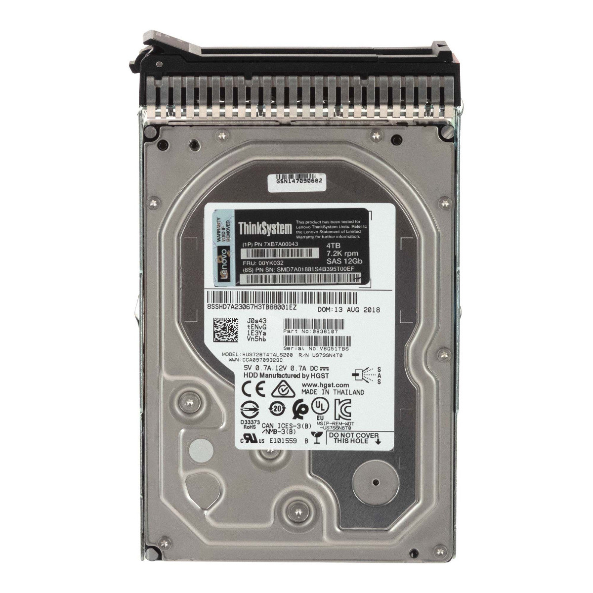 Lenovo 00YK032 7XB7A00043 4TB 7.2K 128MB SAS-3 3.5'' HUS726T4TALS200