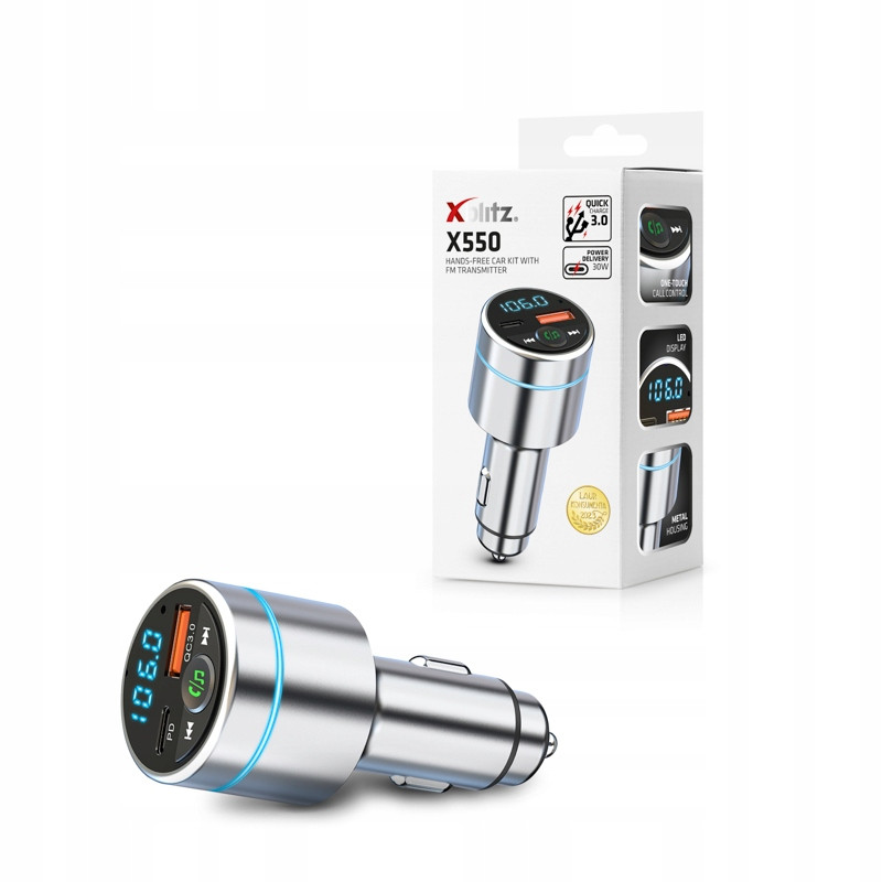 Handsfree S Fm Trasmiterem Xblitz X550 Rychlé Usb Nabíjení